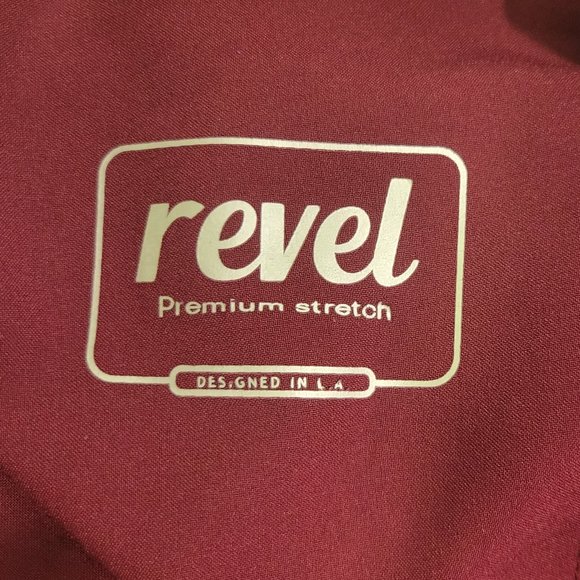 REVEL WOMENS WIDE LEG PROFESSIONAL SCRUB PANTS - MAROON- SIZE MEDIUM - Picture 6 of 7